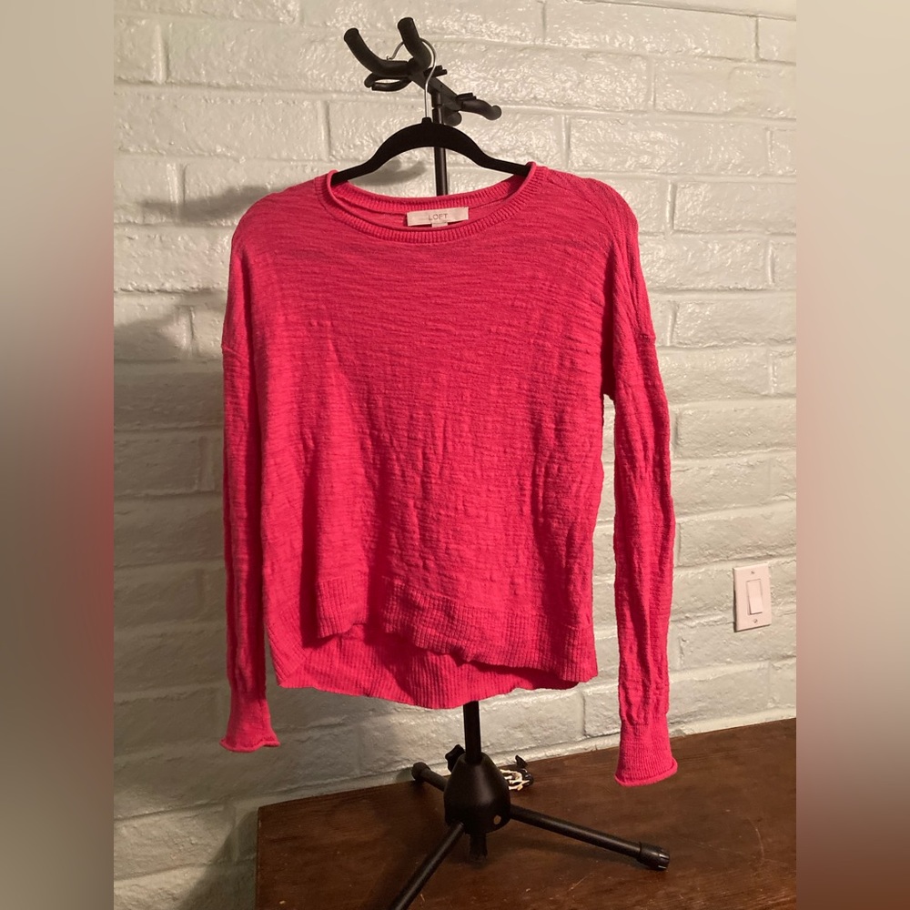 Loft Lightweight‎ Sweater Bubble Gum Pink Size Small GUC